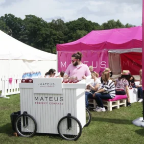 Large Wheels Mobile Bar