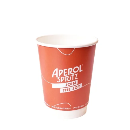 12 oz Custom Paper Cups Plastic-free
