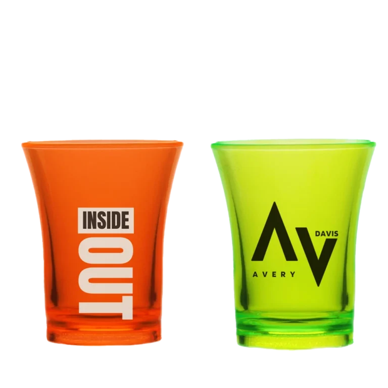 Reusable plastic shot glasses