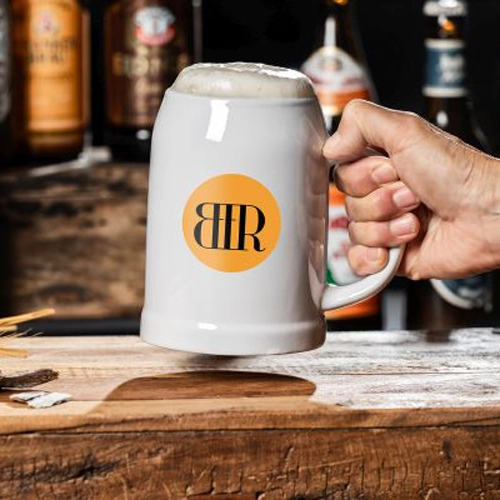 Stoneware Oktoberfest beer tankards