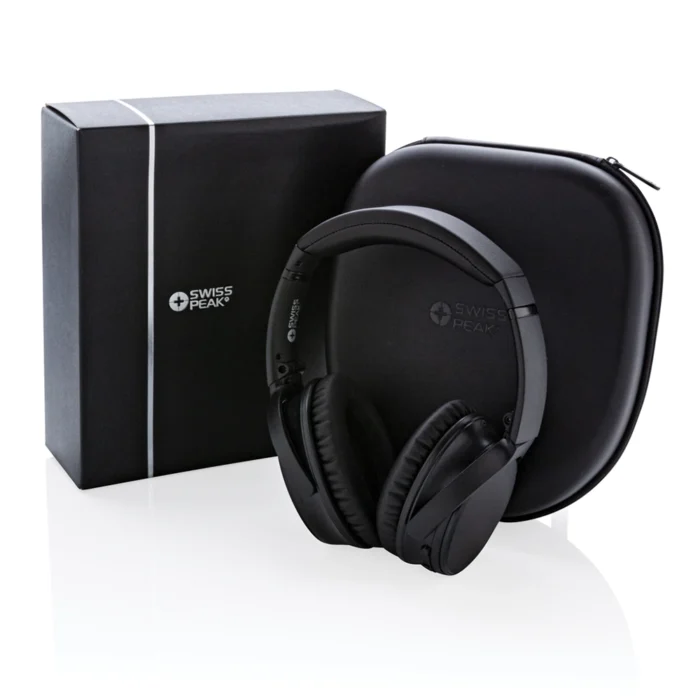 Swiss Peak Active Noise Cancellation Headphones Kit Example