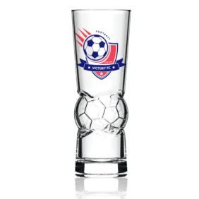 Custom Football Beer Glass with Logo