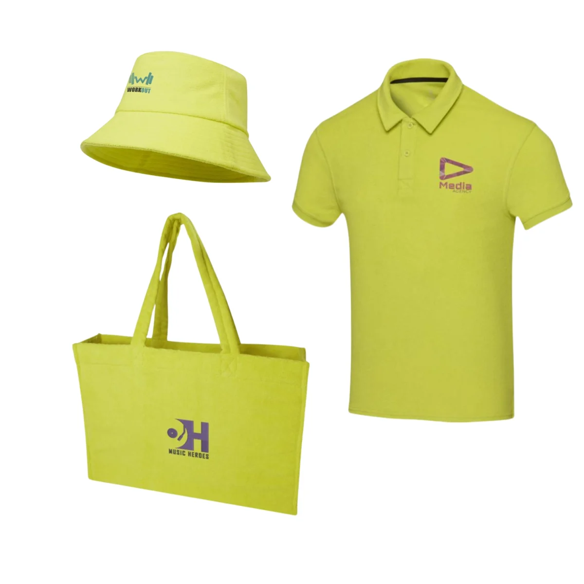 Recycled Terry Summer Set - Lime