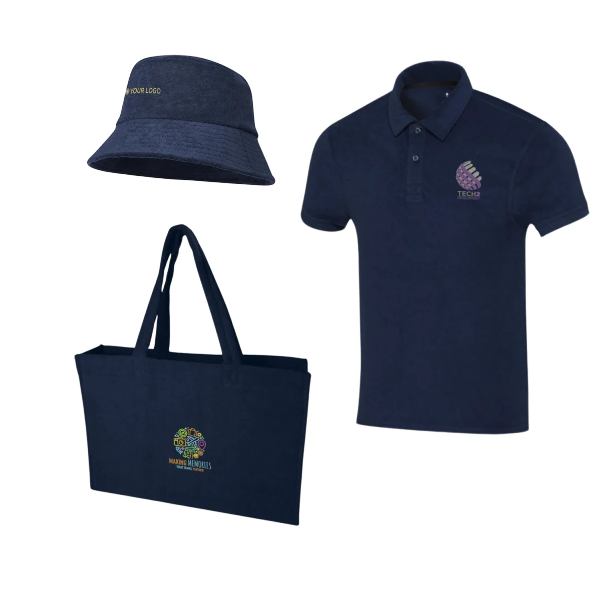 Recycled Terry Summer Set - Navy Blue