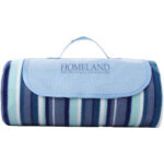 Riviera water-resistant outdoor picnic blanket – White with logo