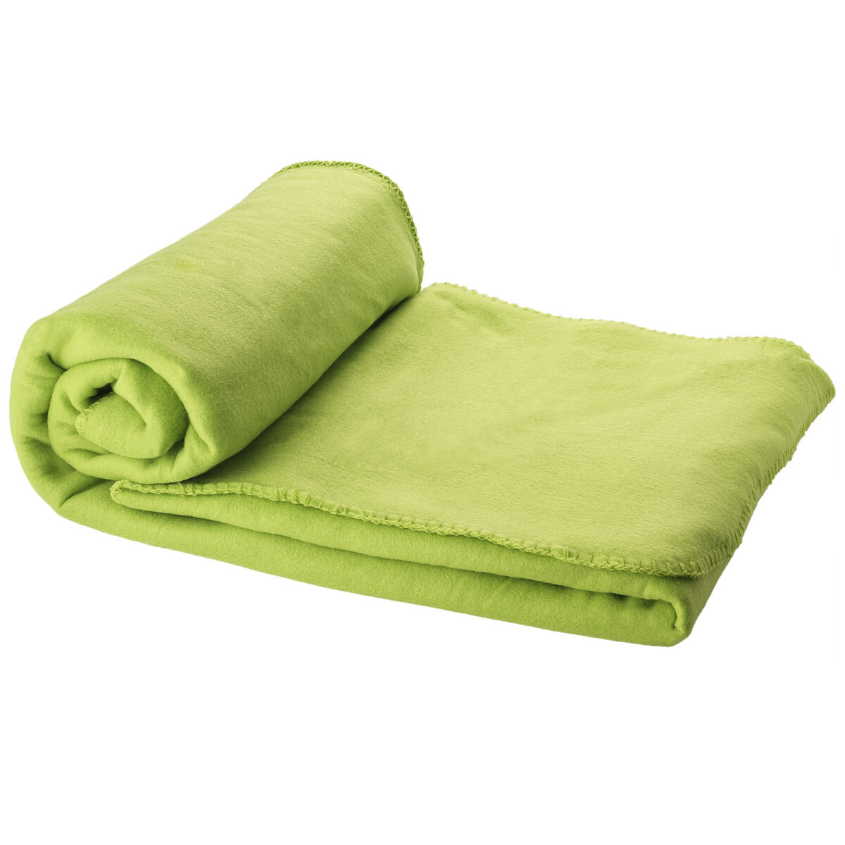 Huggy fleece plaid blanket with carry pouch 150x120 cm – Lime extra view