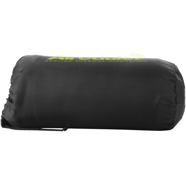 Huggy fleece plaid blanket with carry pouch 150x120 cm – Lime with logo