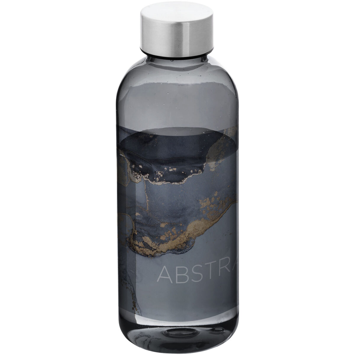 Spring 600 ml Tritan™ water bottle – Transparent black with logo