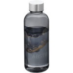 Spring 600 ml Tritan™ water bottle – Transparent black with logo