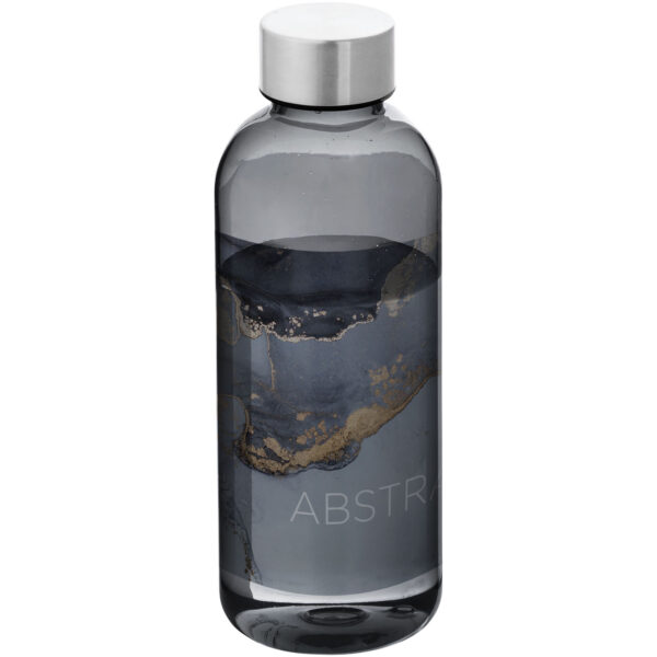 Spring 600 ml Tritan™ water bottle – Transparent black with logo