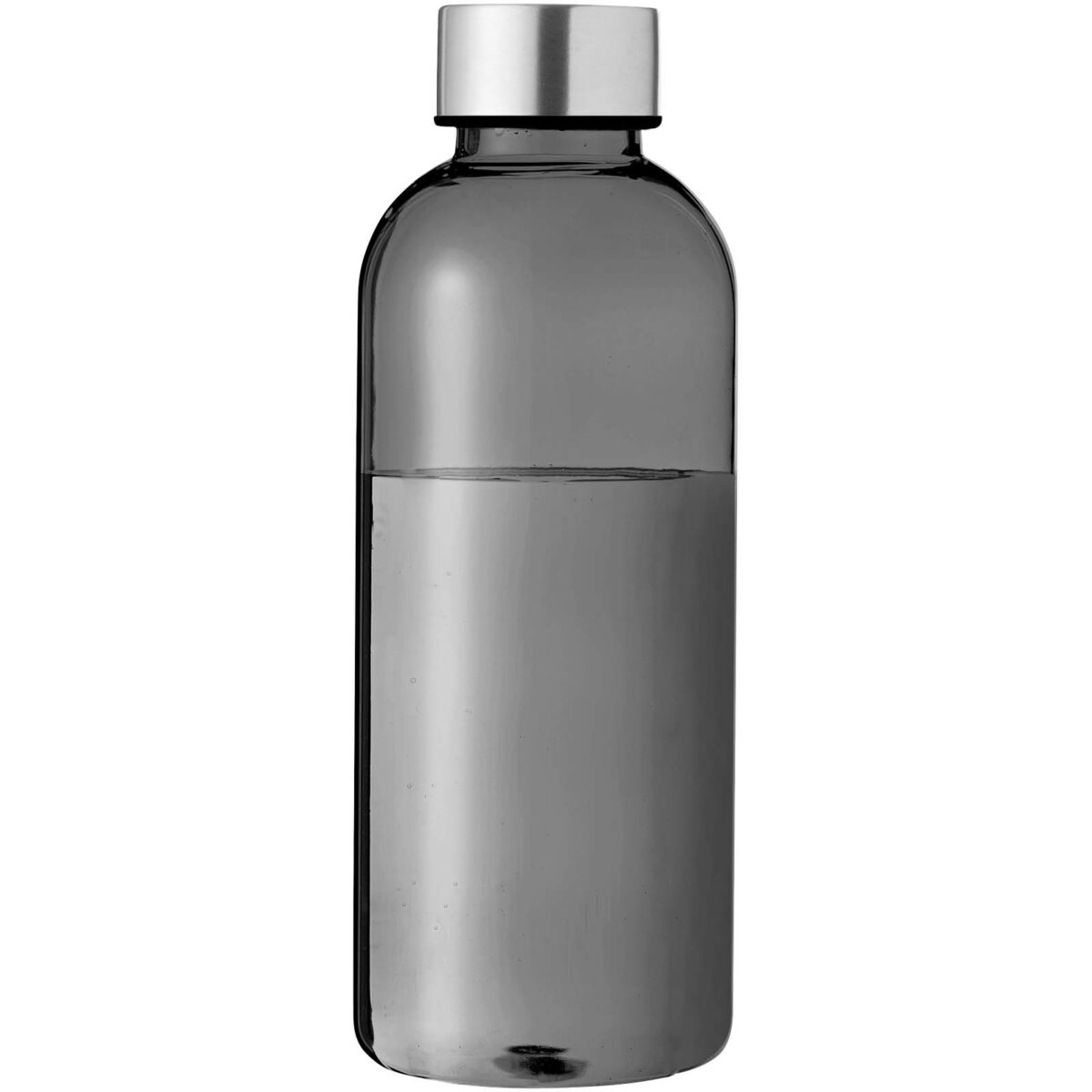 Spring 600 ml Tritan™ water bottle – Transparent black front view