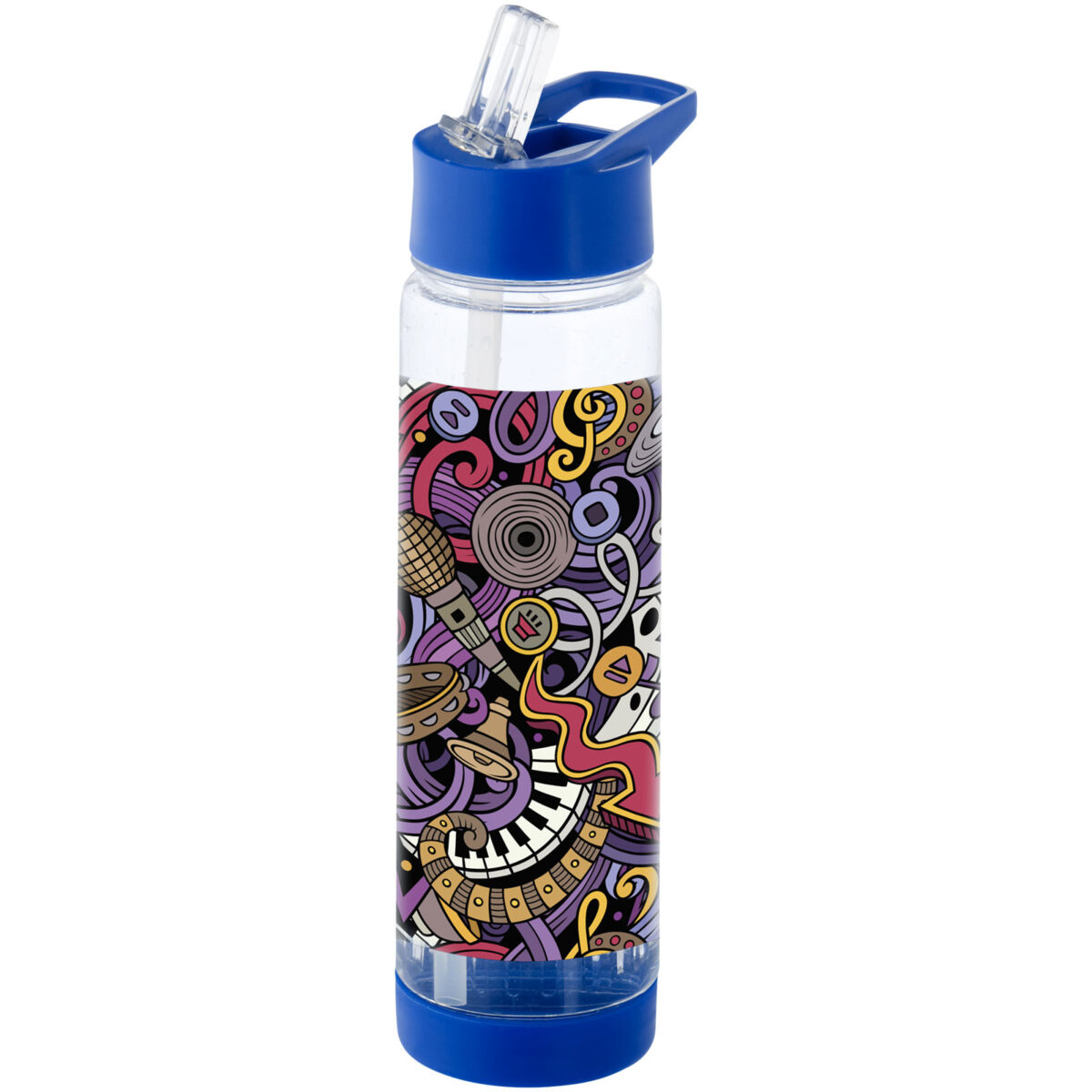 Tutti-frutti 740 ml Tritan™ infuser sport bottle – Transparent with logo