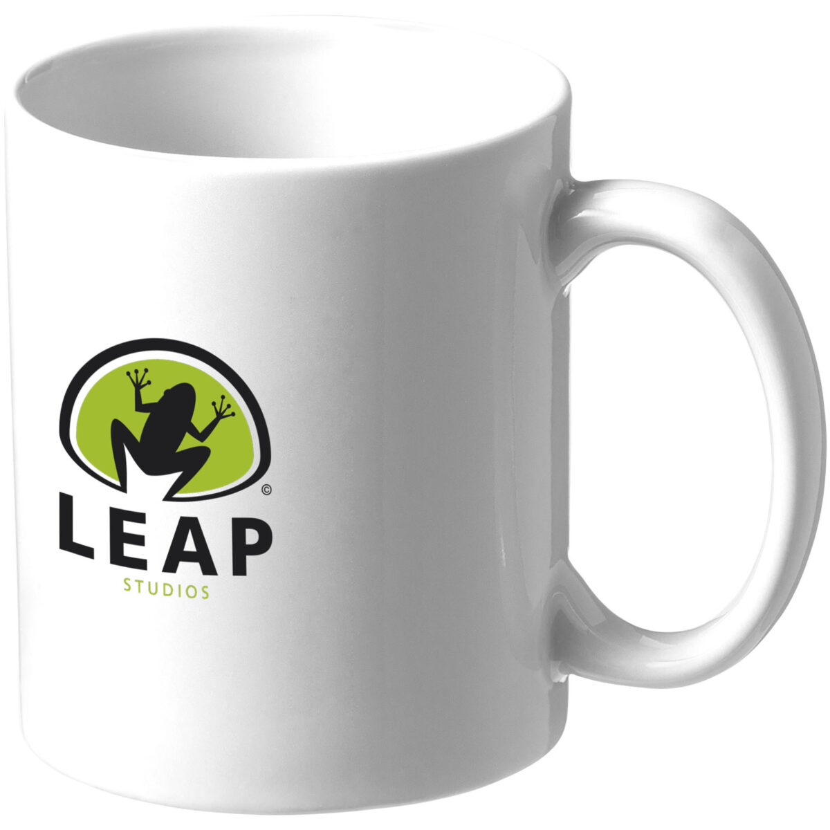 Bahia 330 ml ceramic mug – White with logo