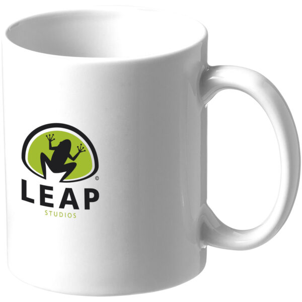 Bahia 330 ml ceramic mug – White with logo