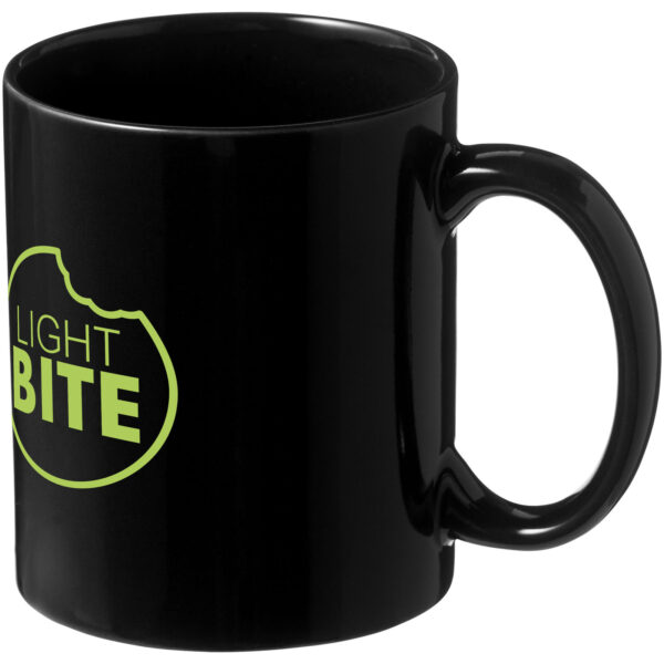 Santos 330 ml ceramic mug – Solid black with logo