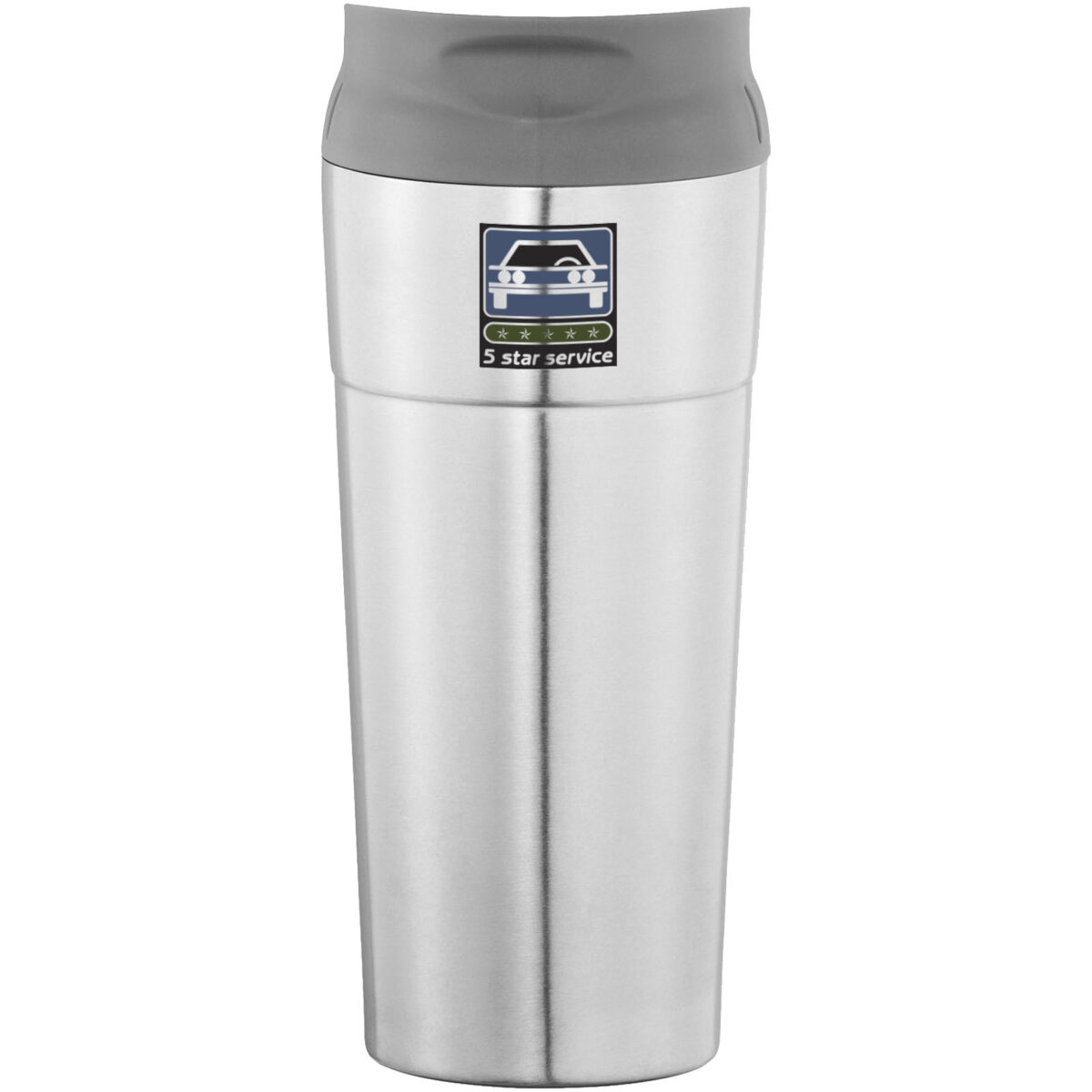 Zissou 500 ml insulated tumbler – Silver with logo