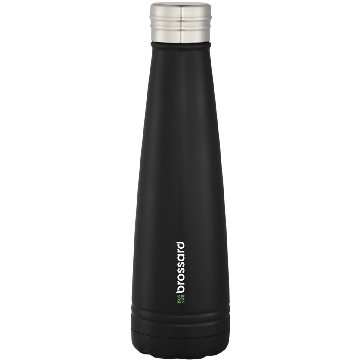 Duke 500 ml copper vacuum insulated water bottle – Solid black with logo