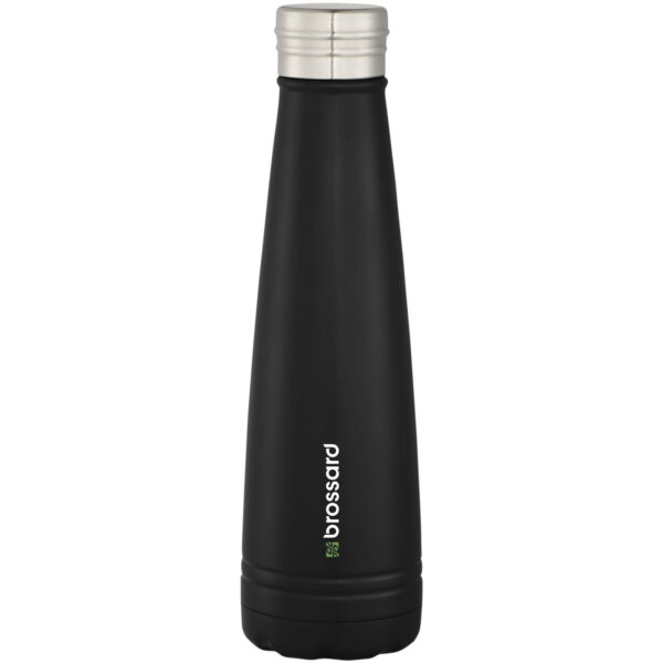 Duke 500 ml copper vacuum insulated water bottle – Solid black with logo