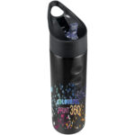 Trixie 750 ml stainless steel sport bottle – Solid black with logo