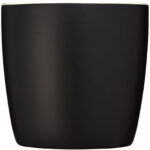 Riviera 340 ml ceramic mug – Solid black front view