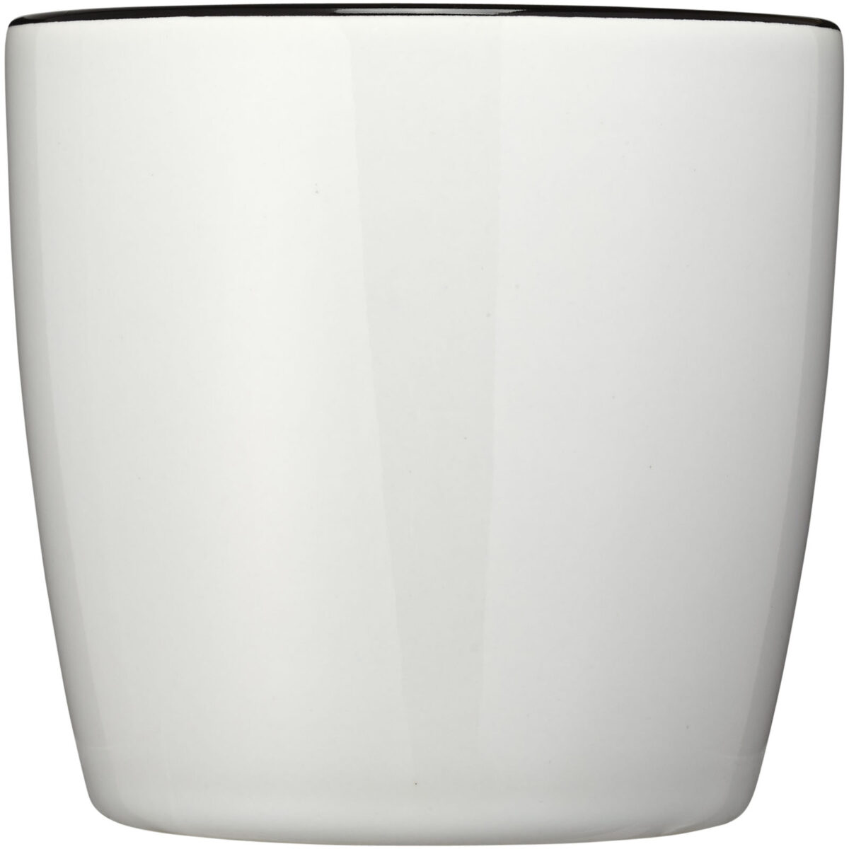 Aztec 340 ml ceramic mug – White front view