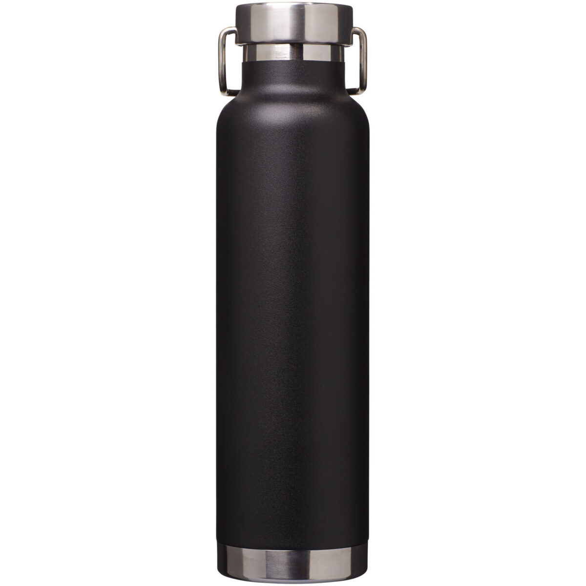 Thor 650 ml copper vacuum insulated sport bottle – Solid black back view