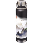 Thor 650 ml copper vacuum insulated sport bottle – Solid black with logo