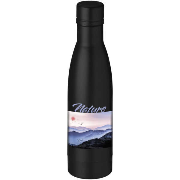 Vasa 500 ml copper vacuum insulated bottle – Solid black with logo