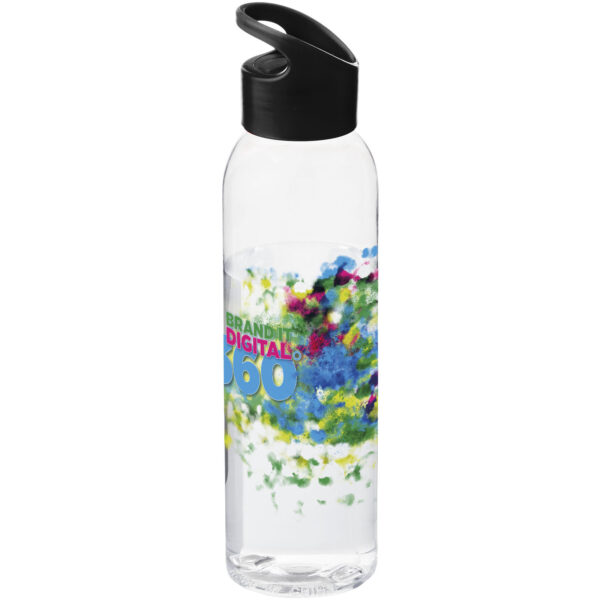 Sky 650 ml Tritan™ colour-pop water bottle – Solid black with logo