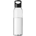 Sky 650 ml Tritan™ colour-pop water bottle – Solid black front view