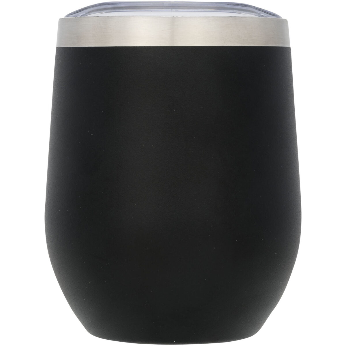 Corzo 350 ml copper vacuum insulated cup – Solid black front view