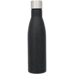 Vasa 500 ml speckled copper vacuum insulated bottle – Solid black front view