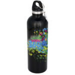 Atlantic 530 ml vacuum insulated bottle – Solid black with logo