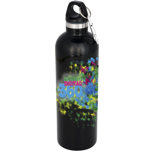 Atlantic 530 ml vacuum insulated bottle – Solid black with logo