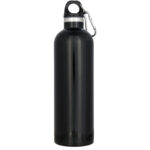 Atlantic 530 ml vacuum insulated bottle – Solid black front view