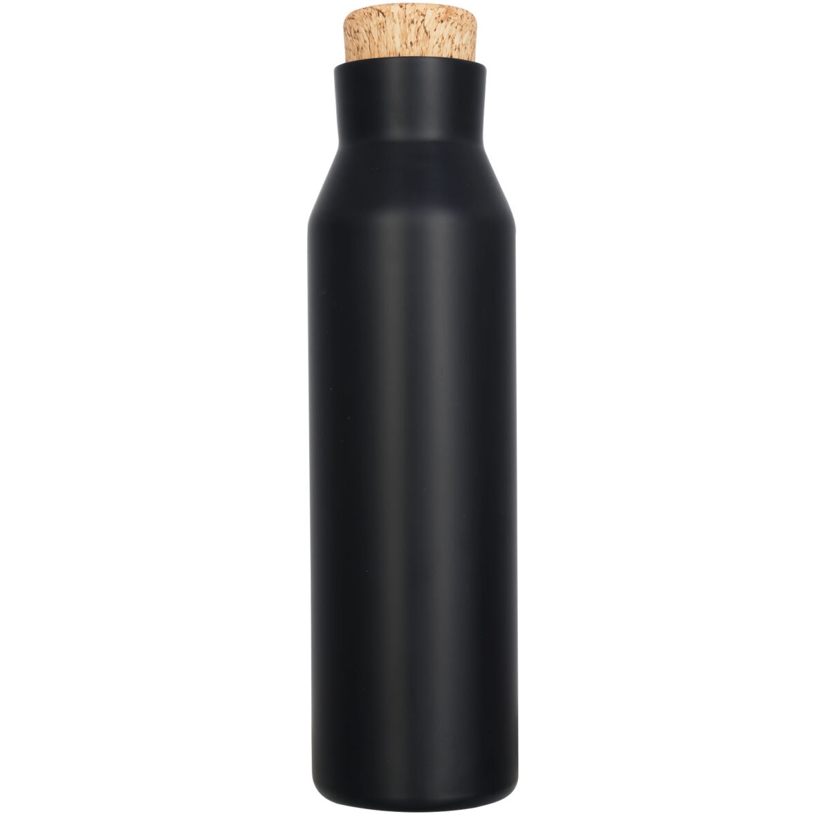 Norse 590 ml copper vacuum insulated bottle – Solid black front view