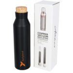 Norse 590 ml copper vacuum insulated bottle – Solid black with logo