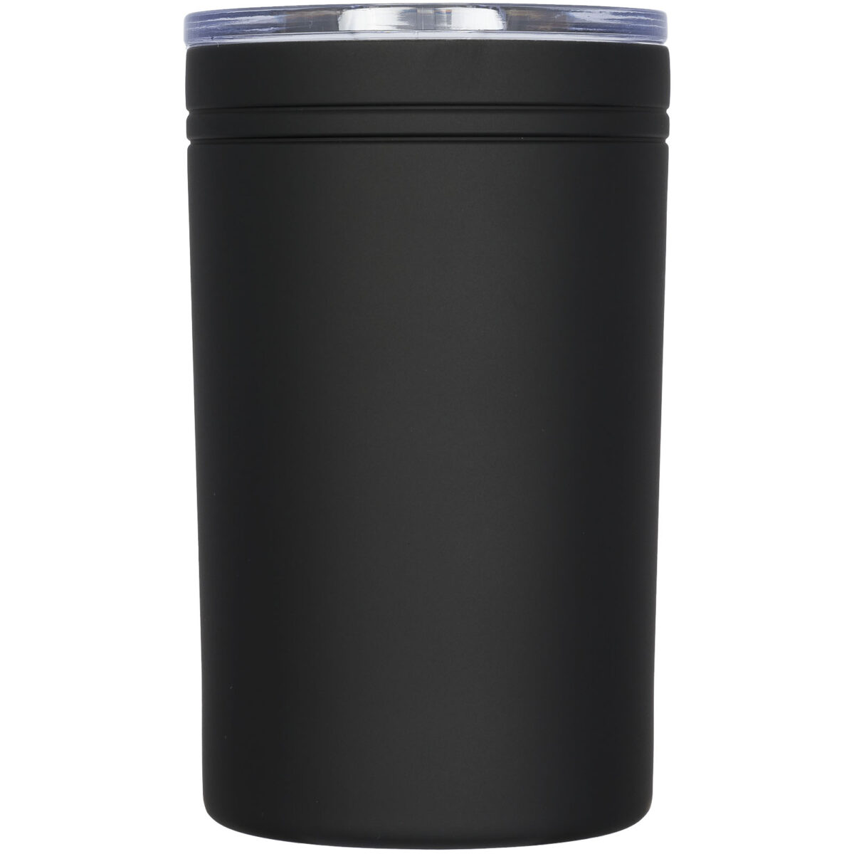 Pika 330 ml vacuum insulated tumbler and insulator – Solid black front view