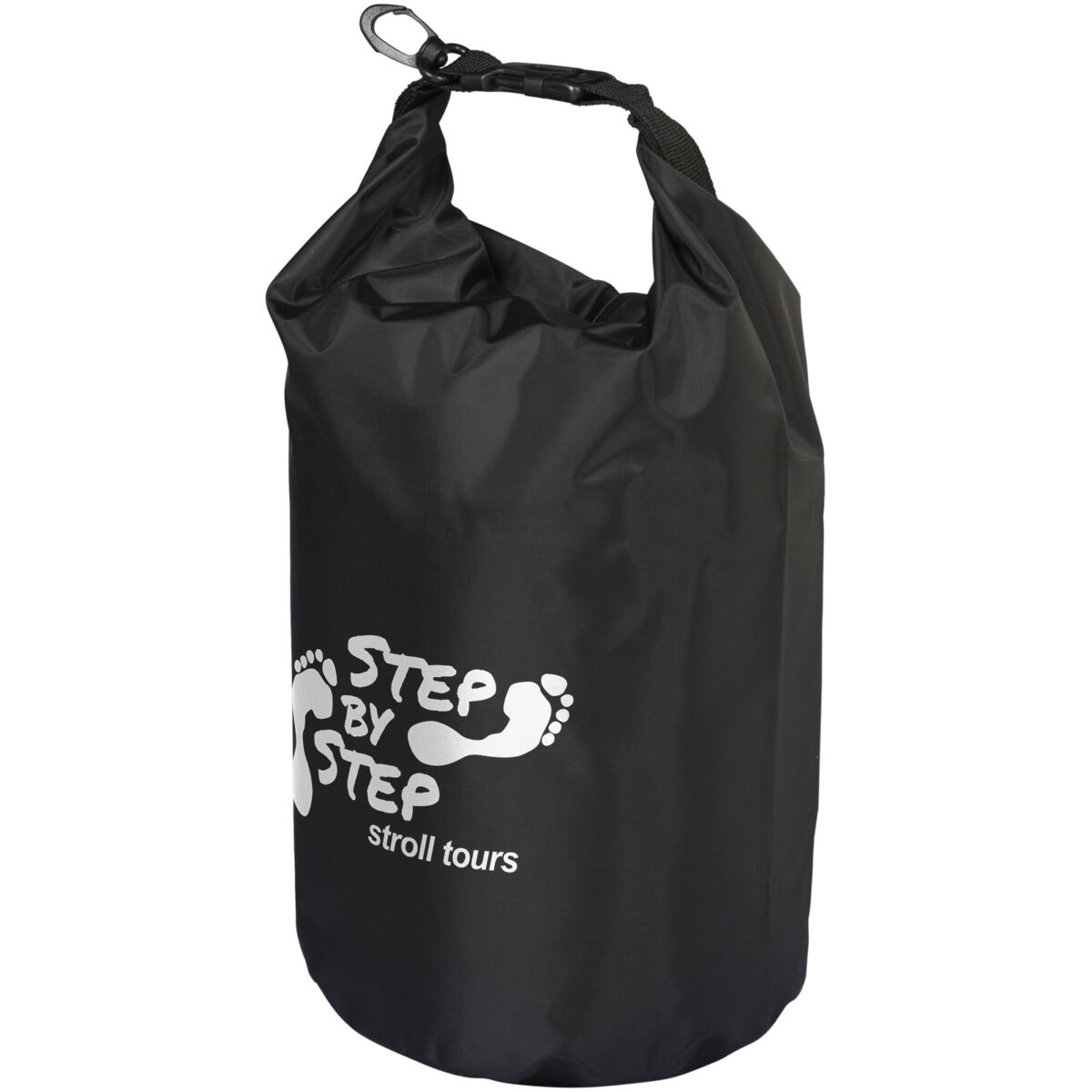 Camper 10 litre waterproof bag – Solid black with logo