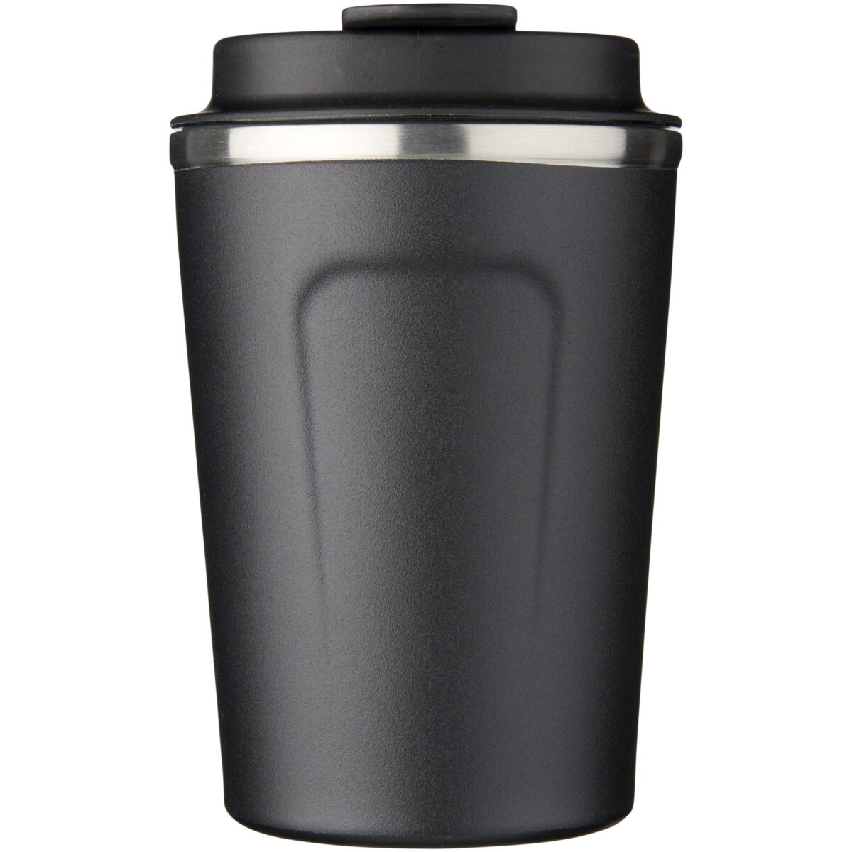Thor 360 ml leak-proof copper vacuum insulated tumbler – Solid black front view