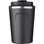 Thor 360 ml leak-proof copper vacuum insulated tumbler – Solid black front view