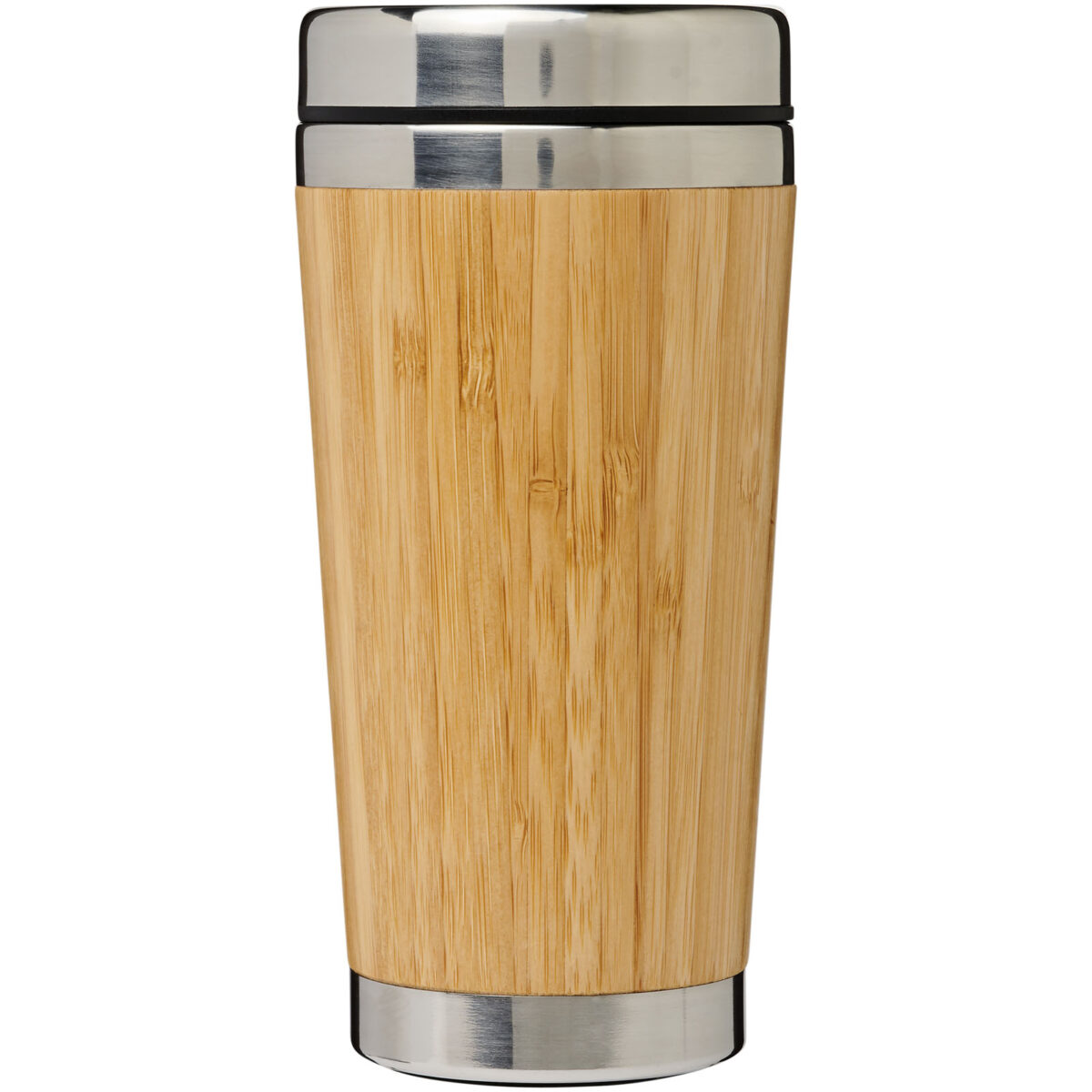 Bambus 450 ml tumbler with bamboo outer – Brown front view