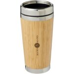 Bambus 450 ml tumbler with bamboo outer – Brown with logo