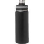 Gessi 590 ml copper vacuum insulated sport bottle – Solid black front view