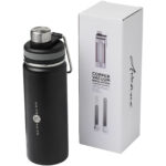 Gessi 590 ml copper vacuum insulated sport bottle – Solid black with logo