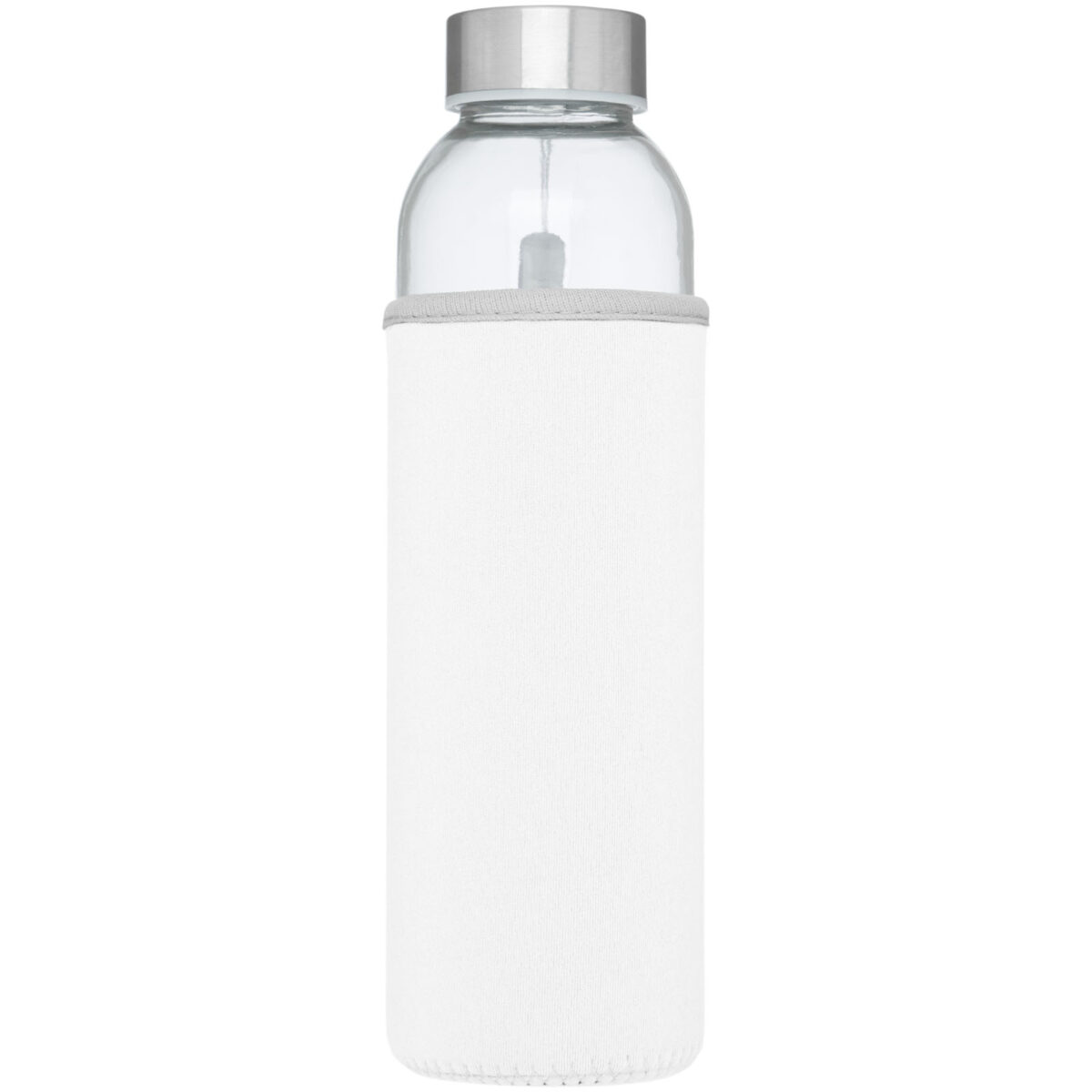 Bodhi 500 ml glass water bottle – White front view