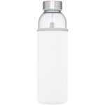 Bodhi 500 ml glass water bottle – White front view