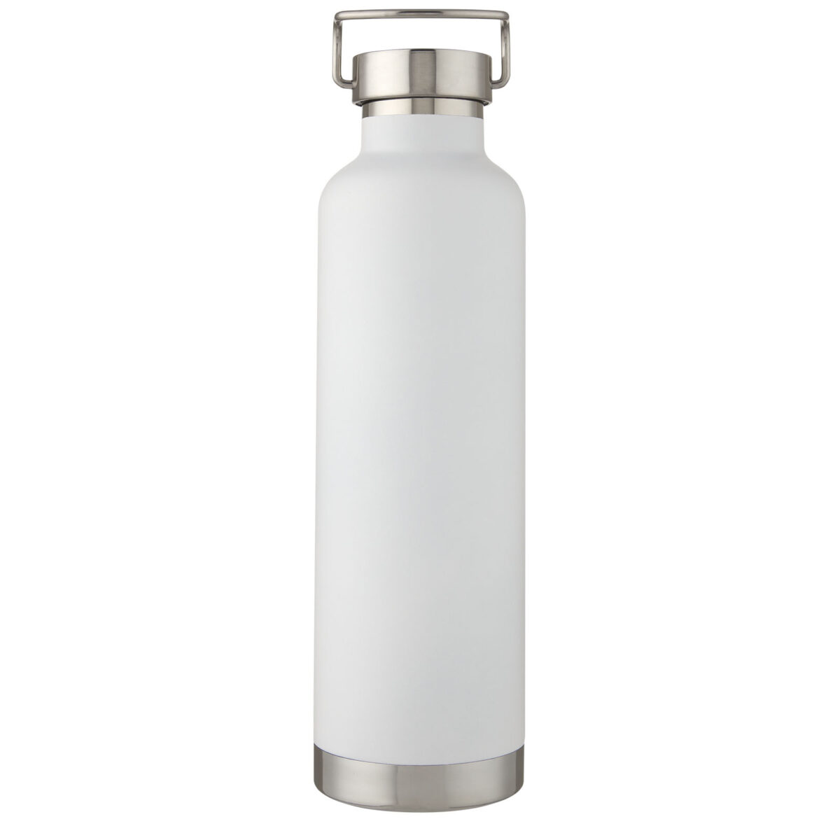 Thor 1 L copper vacuum insulated water bottle – White front view