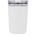 Bello 420 ml glass tumbler with recycled plastic outer wall – White front view