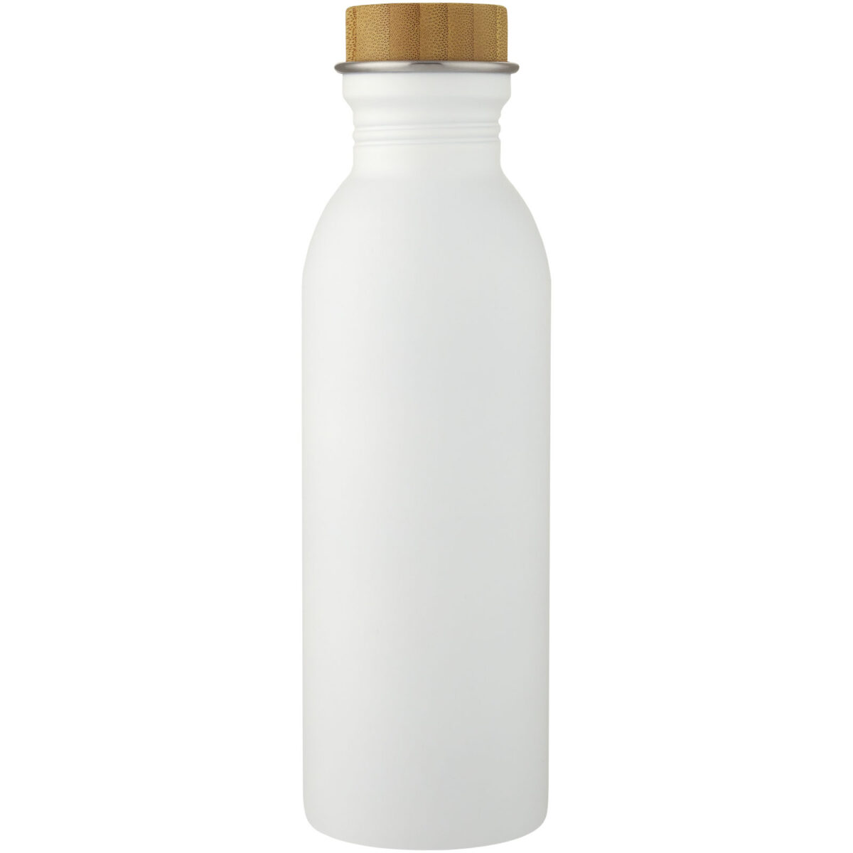 Kalix 650 ml stainless steel water bottle – White front view